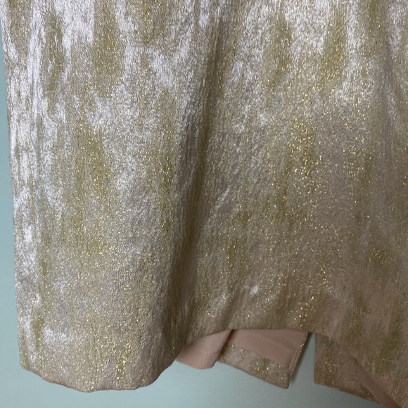 NWT Badgley Mischka Gold & Beaded Cocktail Dress. Size 6 - Picture 7 of 15